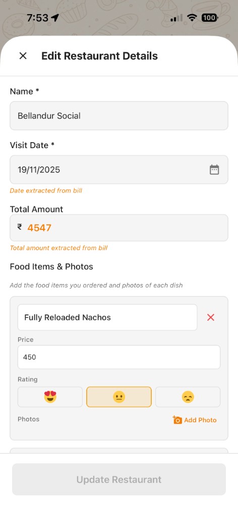 Add or edit a restaurant in Flisto